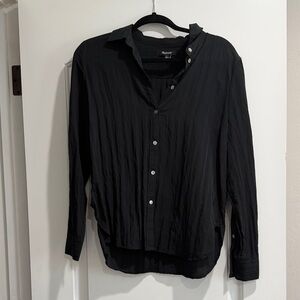 Madewell Charcoal Button-Up Blouse